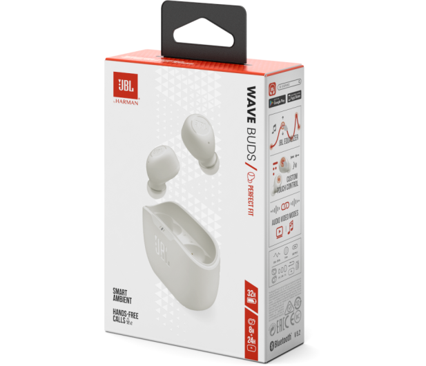 JBL Vibe Buds Białe - 1167949 - zdjęcie 4